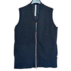 Lululemon Departure Women's Black Full Zip Vest 2-Way Copper Toned Zipper Sz 6
